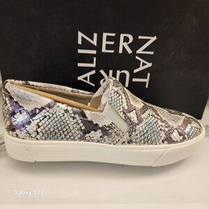 Naturalizer Aileen metallic mermaid snake slip on sneaker. NIB. Size 5